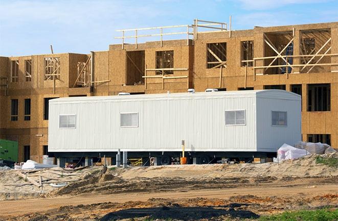 construction site with mobile office rentals in Canyon Country CA